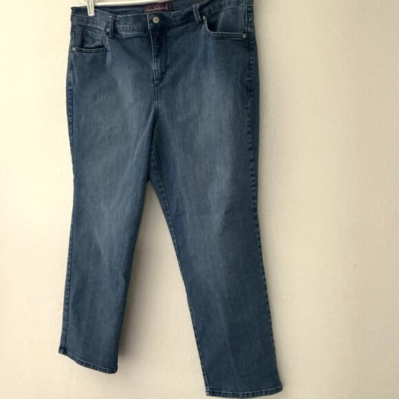 PLUS GLORIA VANDERBILT AMANDA JEANS 18 W SHORT - Picture 5 of 9